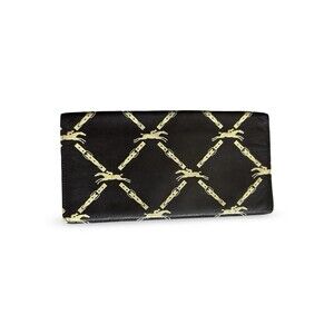 Longchamp racing horse brown leather bifold Cash/receipt wallet